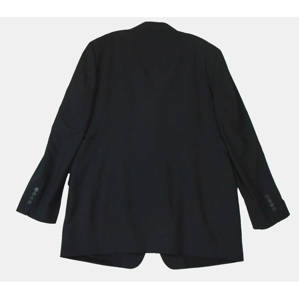 Brooks Brothers 100% Worsted Wool Blazer Jacket‎ Black Sz 43 L Union Made USA